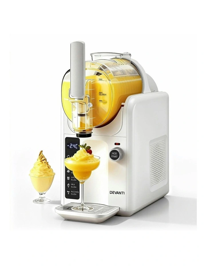 5in1 Slushie Machine Ice Cream Maker 2L in White image 1