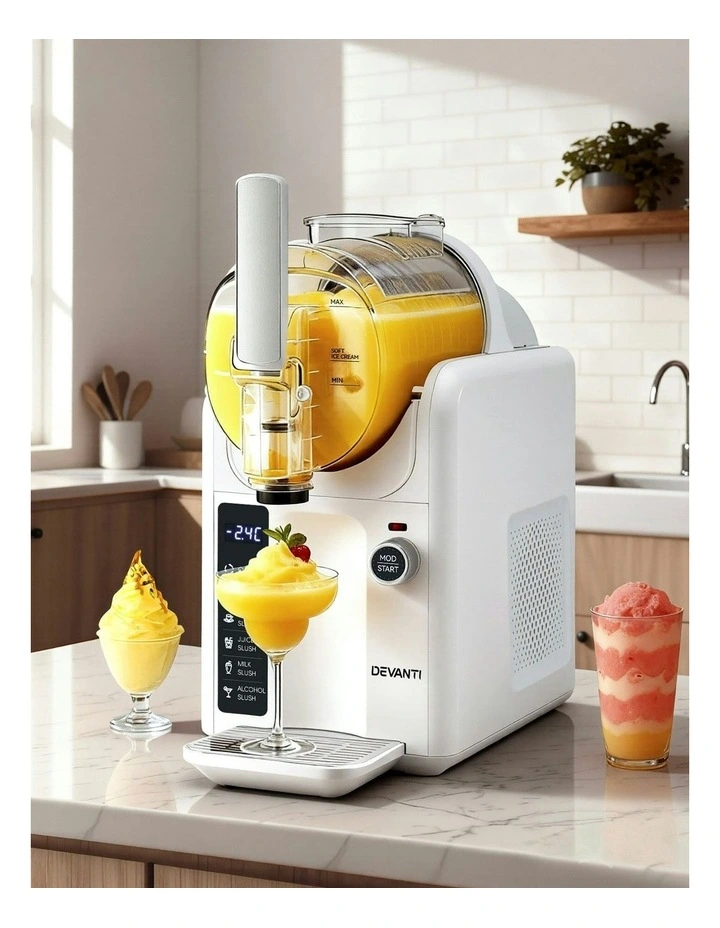 5in1 Slushie Machine Ice Cream Maker 2L in White image 3