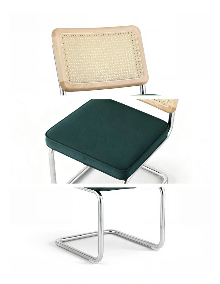 Velvet Rattan Dining Chairs Set in Multi image 7