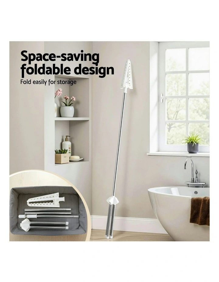 Foldable Clothes Rack 163cm in Silver image 6