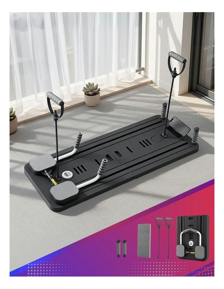 Foldable Pilates Reformer in Black image 3