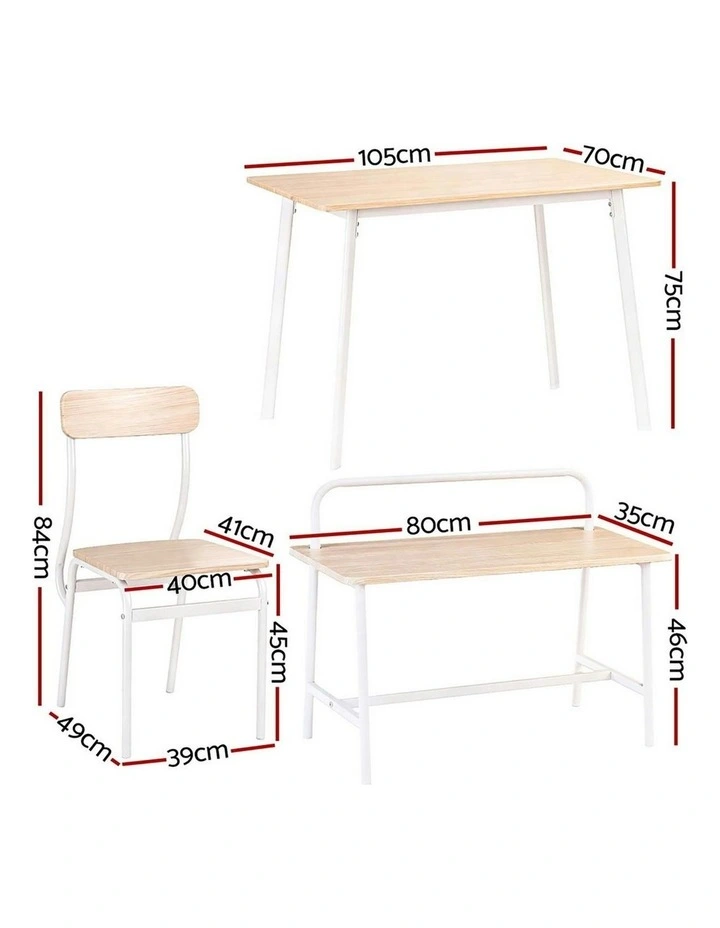 Dining Table And Chairs Set of 4 in Multi image 4