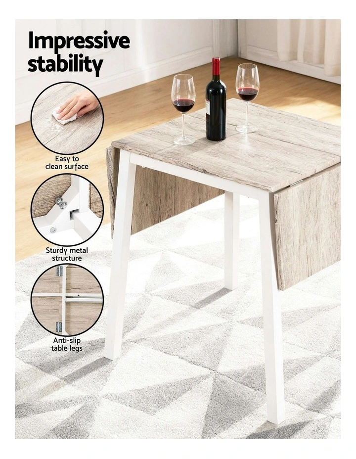 Dining Table and Chairs Set 5pcs in White image 7