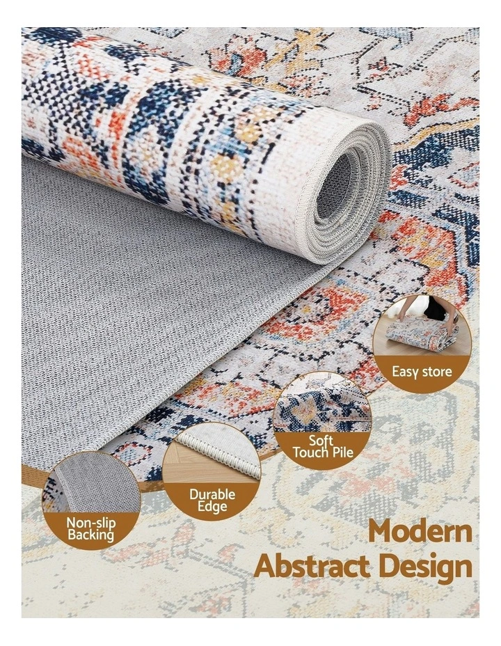 Large Washable Carpet Floor Rug 200X290cm in Multi image 5