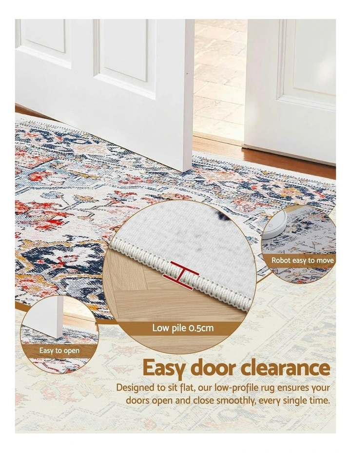 Large Washable Carpet Floor Rug 200X290cm in Multi image 6