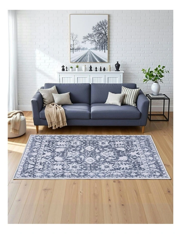 Soft Velvet Washable Modern Area Rug 120x170cm in Multi image 3