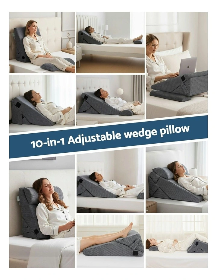 Adjustable Wedge Pillow in Grey image 6