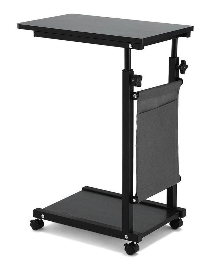 Laptop Desk Height Adjustable Mobile Workstation Computer Desks 48CM in Black image 1