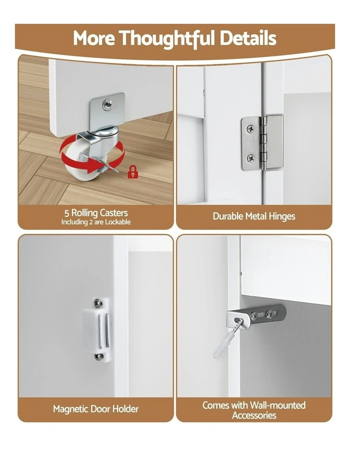 Folding Sewing Table in White image 7