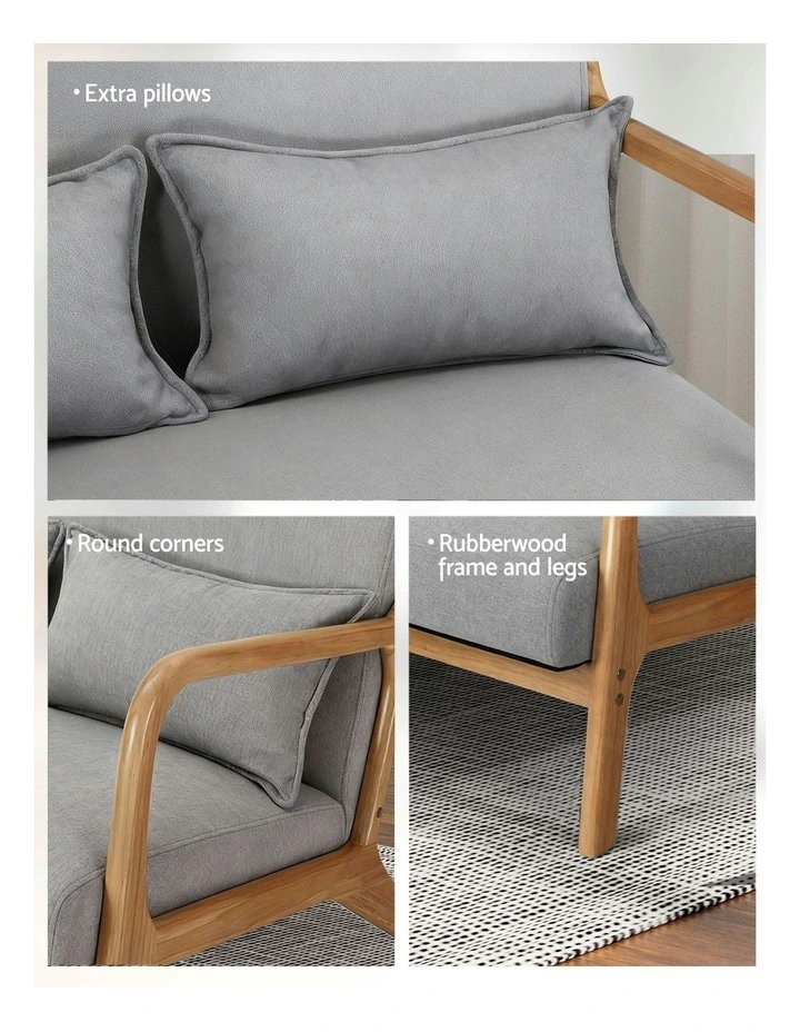 2 Seater Armchair in Grey image 6