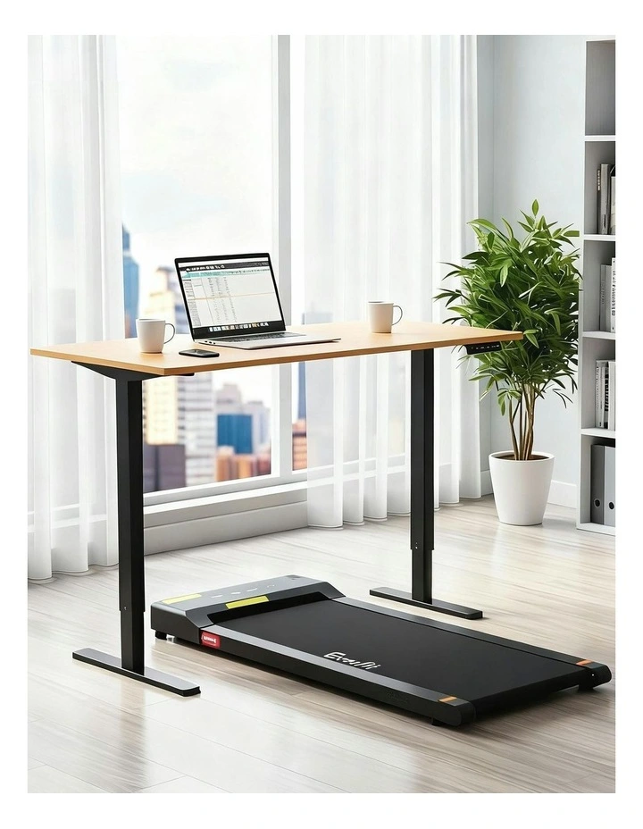 Electric Treadmill With Automatic Standing Desk 120cm in Black image 3
