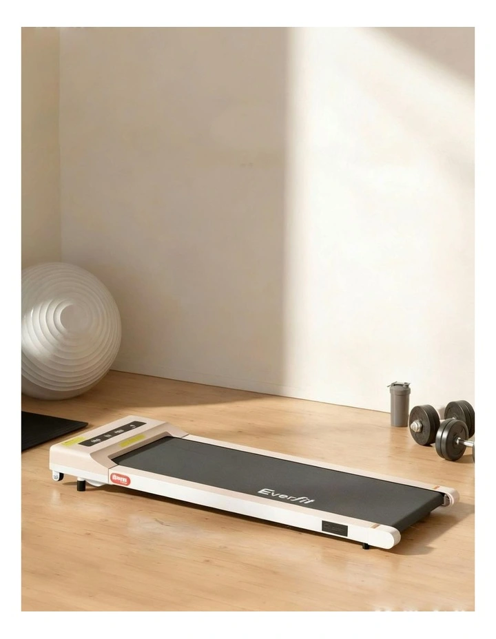 Electric Treadmill With 140cm Automatic Standing Desk Walking Pad 360mm in Beige image 6