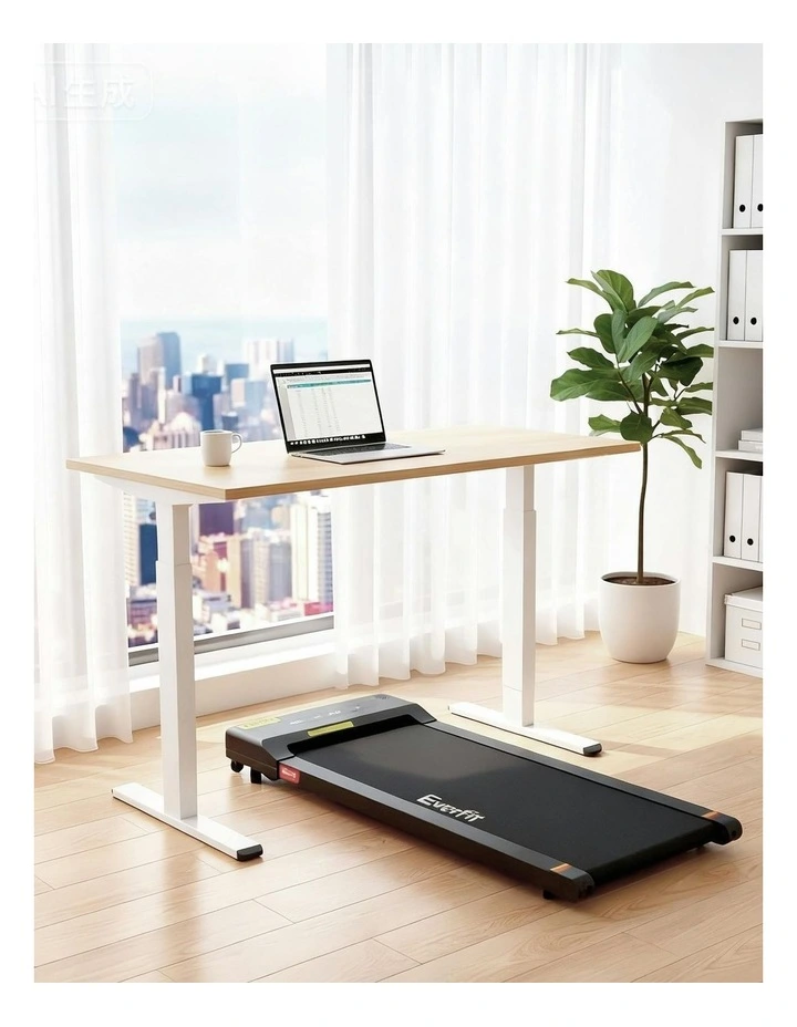 Electric Treadmill With 140cm Automatic Standing Desk Walking Pad 400mm in oak image 3