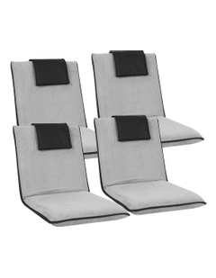 Floor Lounge Sofa Bed 4x in Velvet Grey