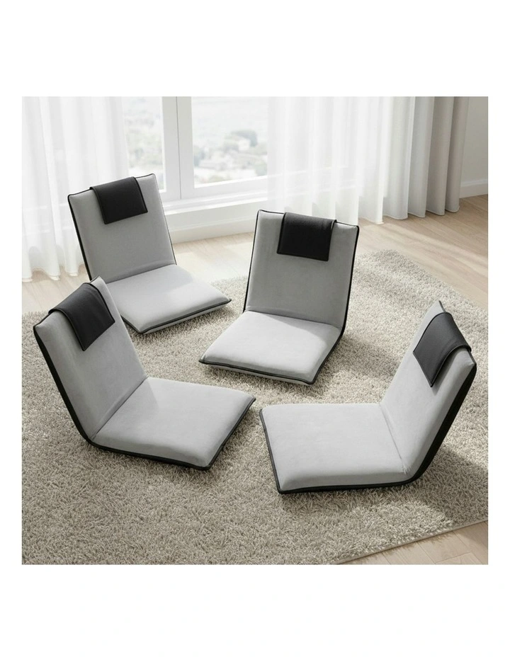 Floor Lounge Sofa Bed 4x in Velvet Grey image 3