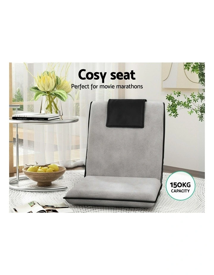 Floor Lounge Sofa Bed 4x in Velvet Grey image 6