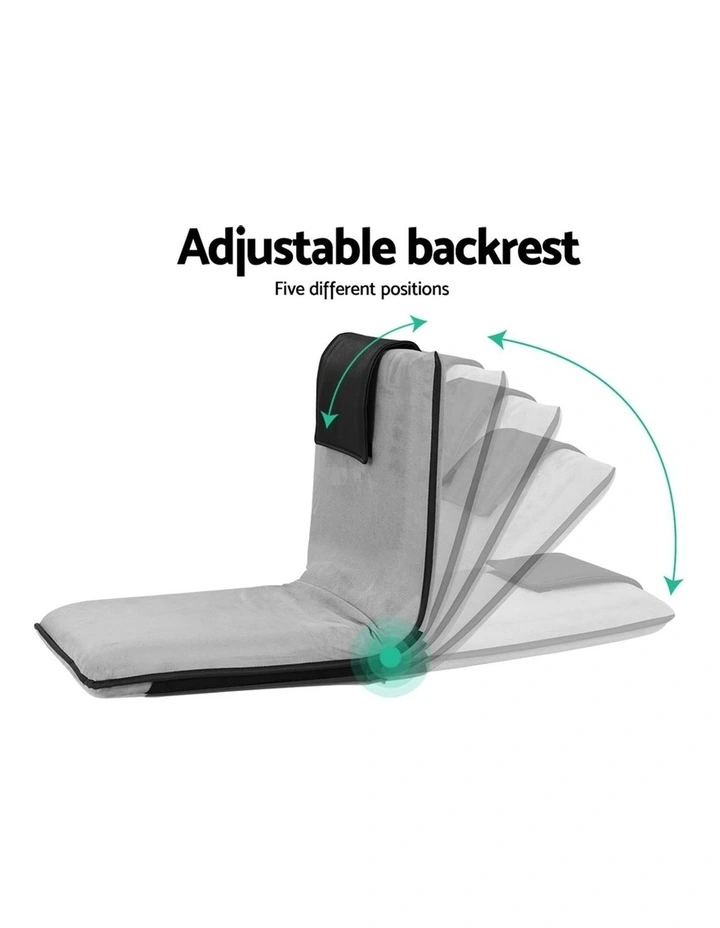 Floor Lounge Sofa Bed 4x in Velvet Grey image 7