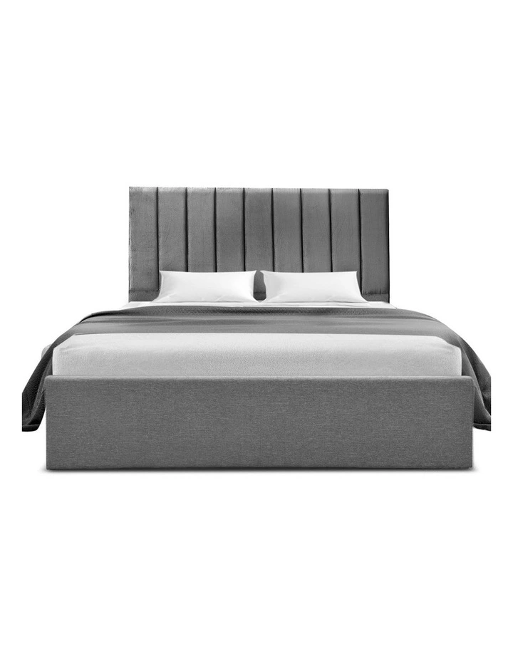 Queen Bed Frame in Grey Velvet image 2