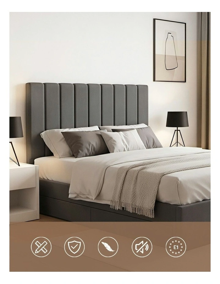 Double Bed Frame in Grey Velvet image 6
