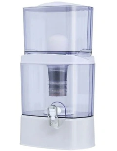 Benchtop Water Filter 24L Gravity Multi-Stage BPA-Free in White