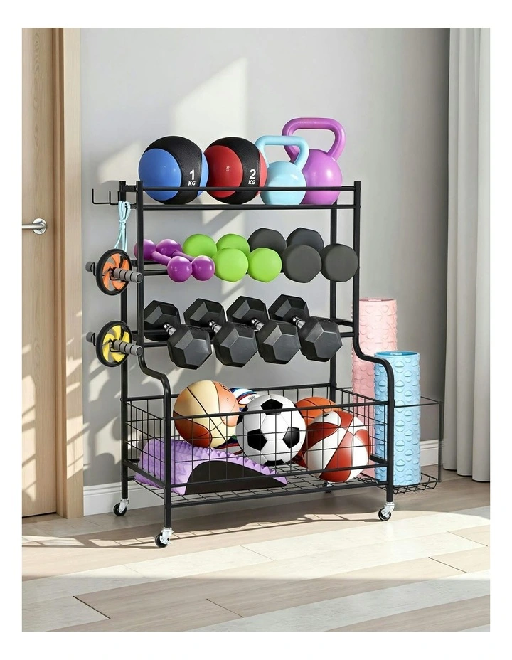Dumbbell Rack Weight Rack for Dumbbells Home Gym Storage in Black image 3