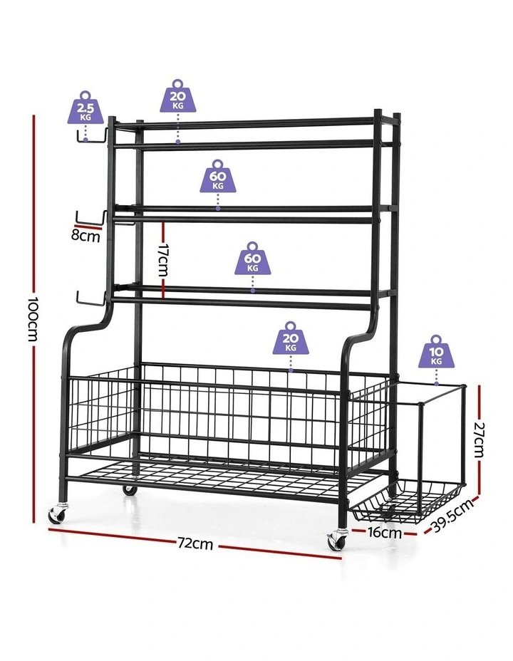 Dumbbell Rack Weight Rack for Dumbbells Home Gym Storage in Black image 4
