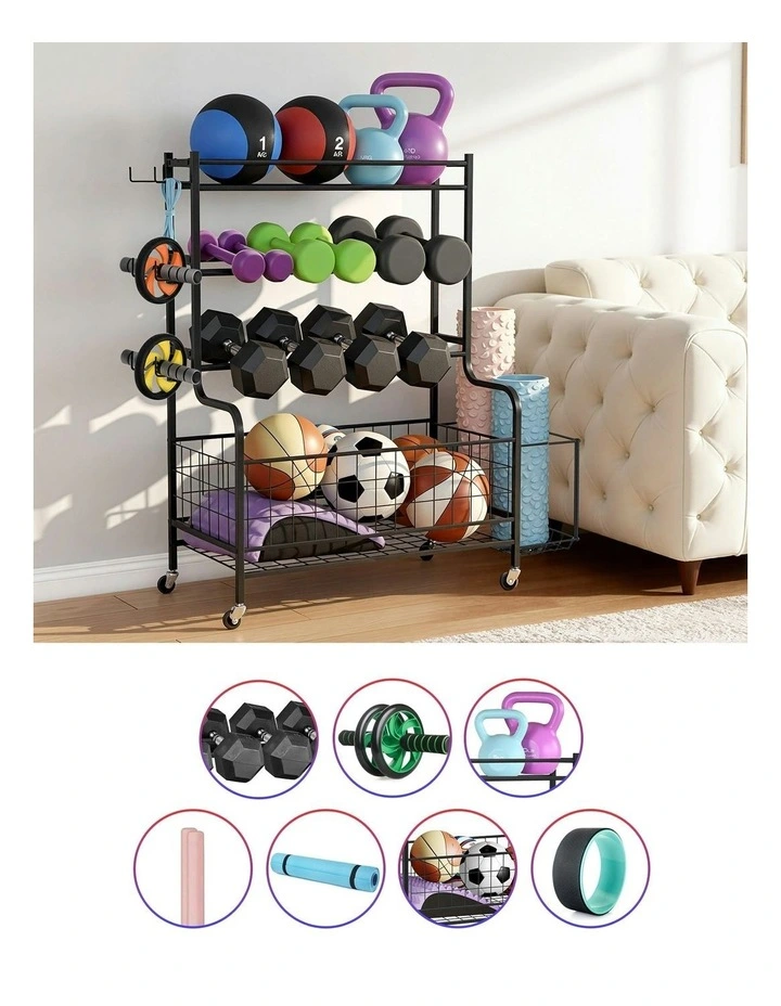 Dumbbell Rack Weight Rack for Dumbbells Home Gym Storage in Black image 5