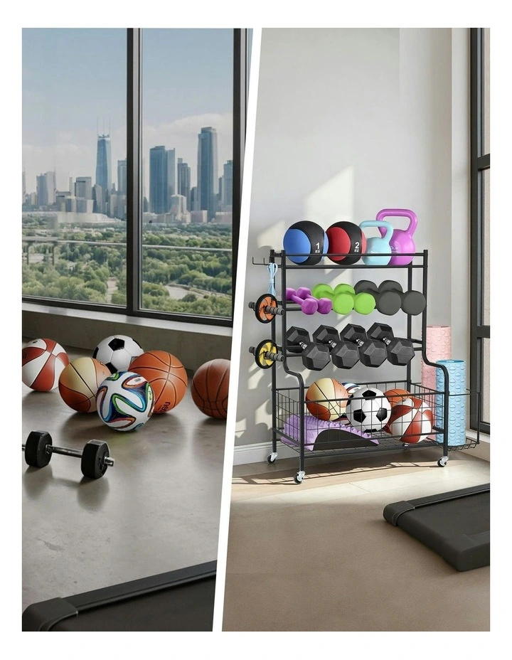 Dumbbell Rack Weight Rack for Dumbbells Home Gym Storage in Black image 6