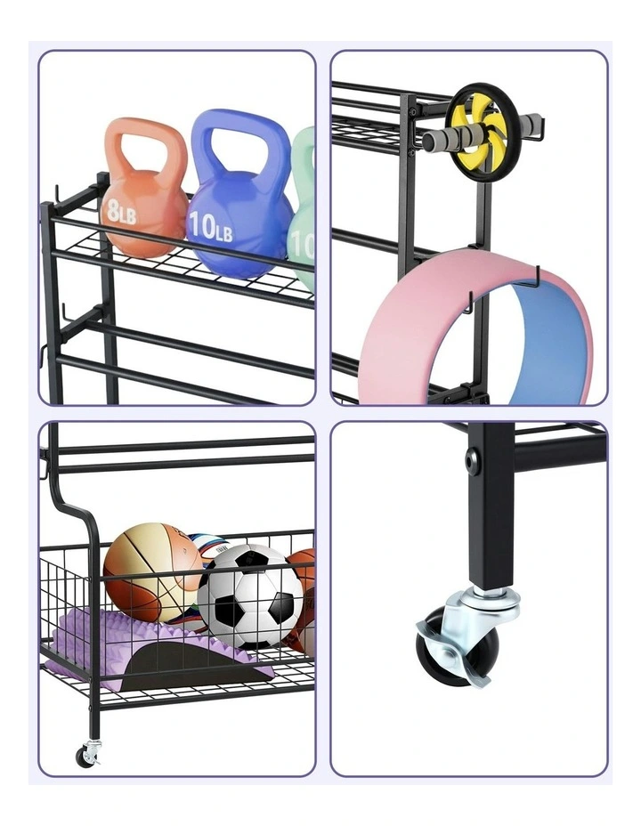 Dumbbell Rack Weight Rack for Dumbbells Home Gym Storage in Black image 7