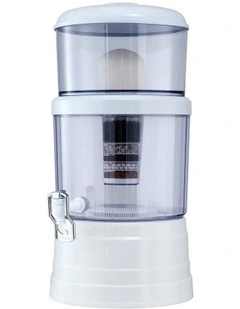 Benchtop Water Filter 16L Gravity Multi-Stage BPA-Free in White