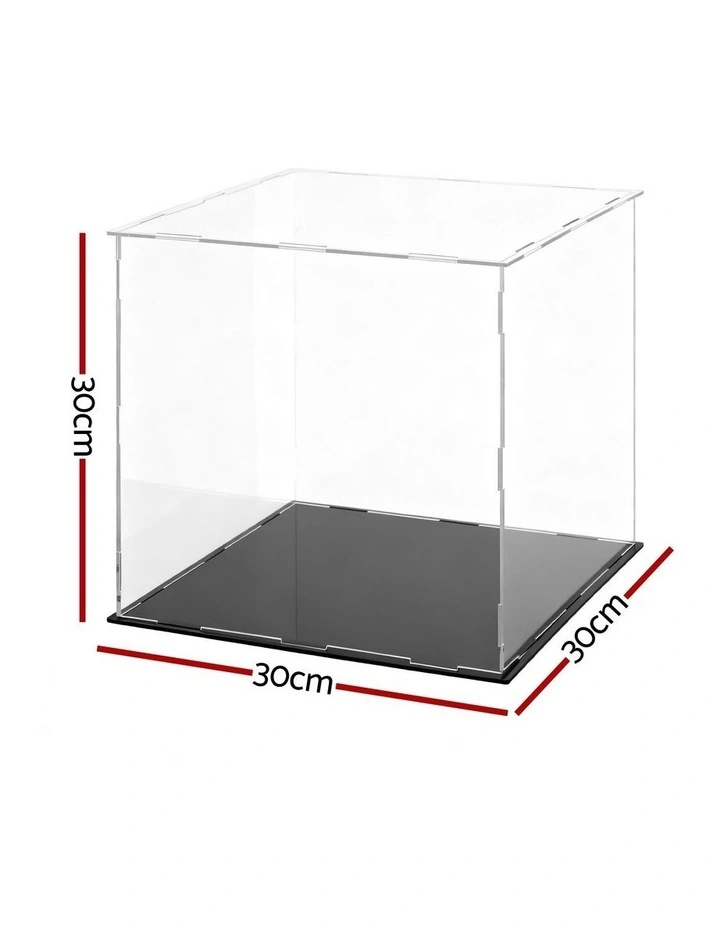 Acrylic Display Case Dustproof Protection Box For Car Toys 30cm in Clear image 4