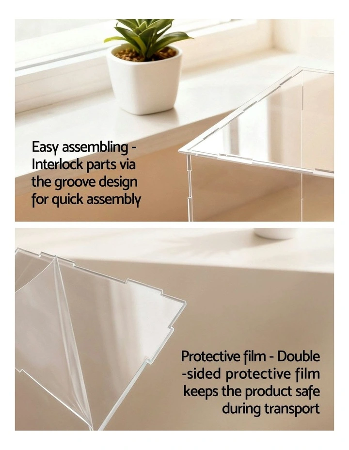 Acrylic Display Case Dustproof Protection Box For Car Toys 30cm in Clear image 5