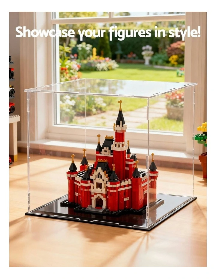 Acrylic Display Case Dustproof Protection Box For Car Toys 30cm in Clear image 7