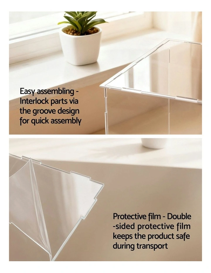 Acrylic Display Case Dustproof Protection Box For Car Toys 15cm in Clear image 5