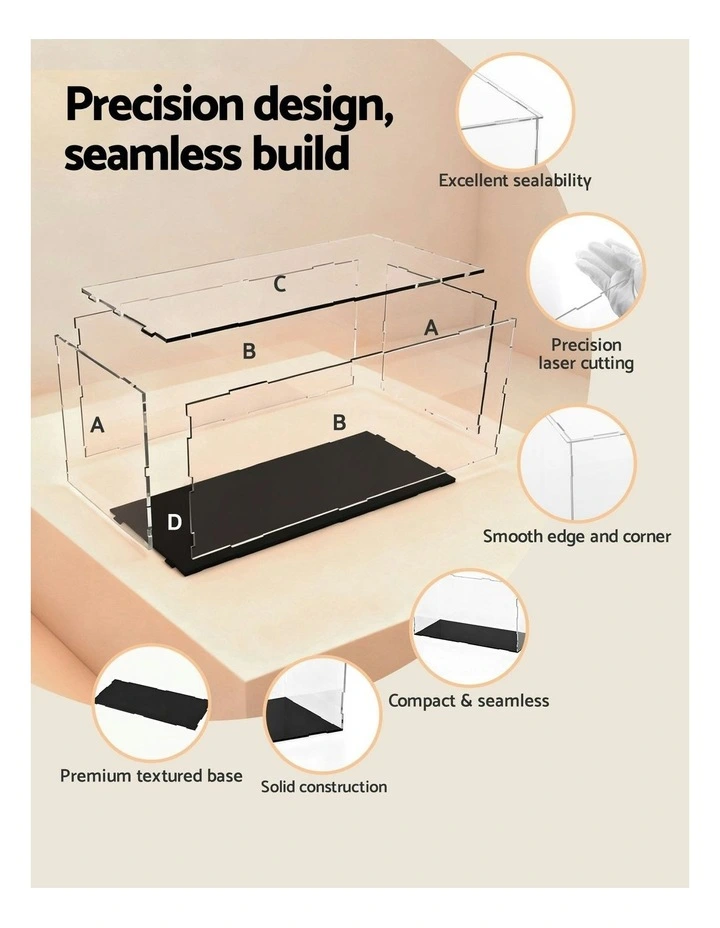 Acrylic Display Case Dustproof Protection Box For Car Toys 15cm in Clear image 6