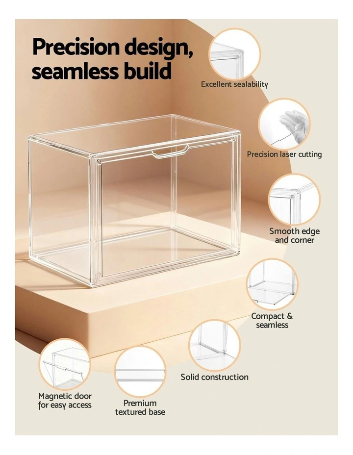 Display Case Dustproof Protection Box For Toys 27cm in Clear image 5