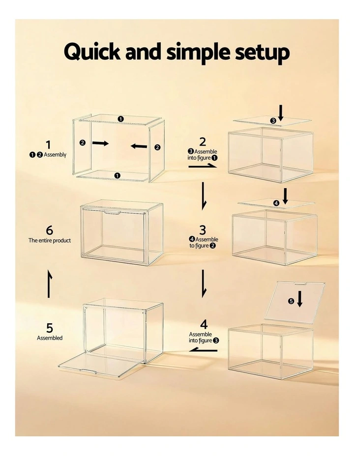 Display Case Dustproof Protection Box For Toys 27cm in Clear image 6