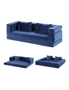 Convertible Folding Sofa Bed in Blue