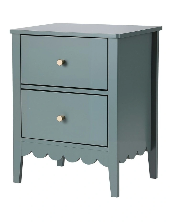 Artiss Bedside Table 2 Drawers in Green image 1