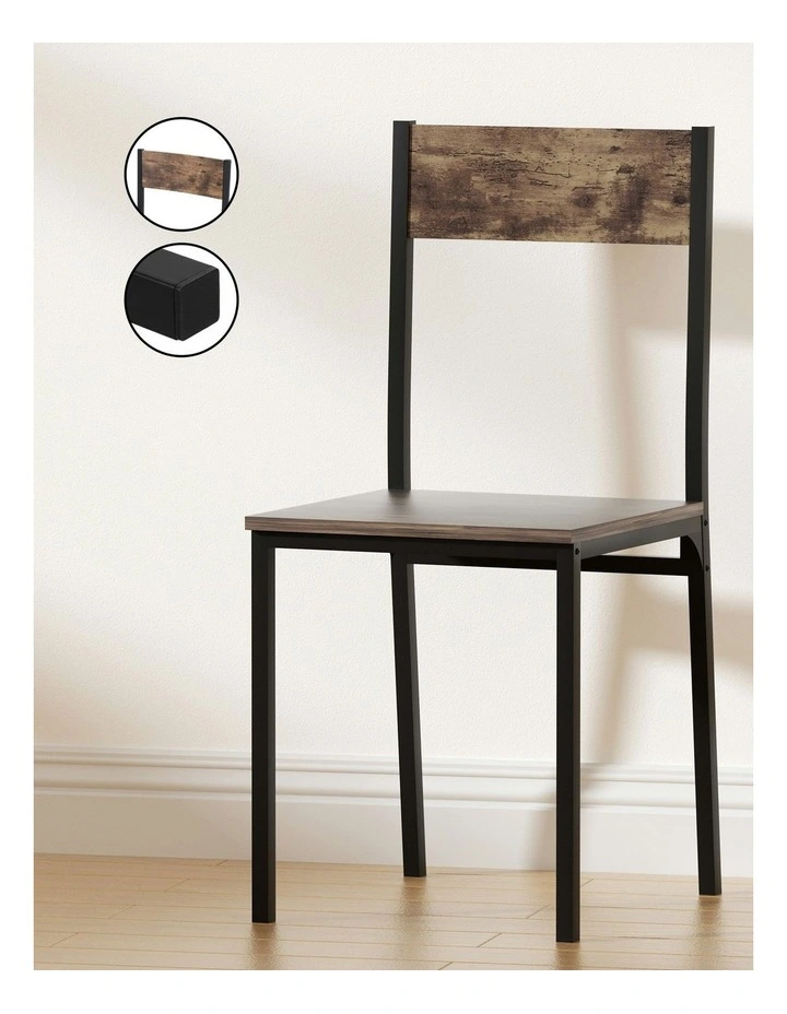 Dining Table And Chairs Set Of 5 in Rustic Brown image 6