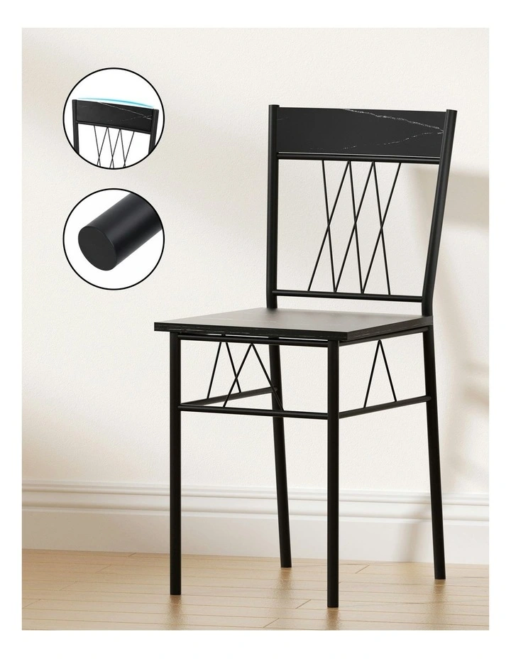 Dining Table And Chairs Set Of 5 in Black image 4
