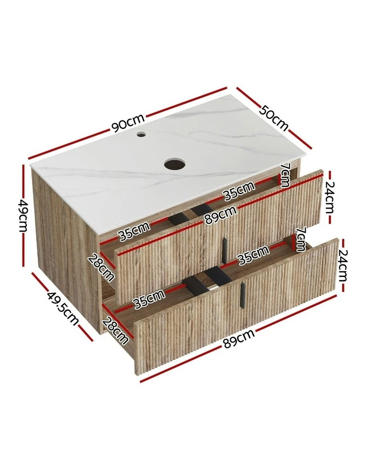 Bathroom Cabinet Storage 900mm in White image 4