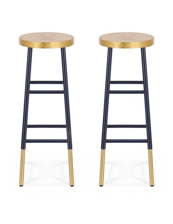 Metal Bar Stools Set Of 2 in Multi image 2