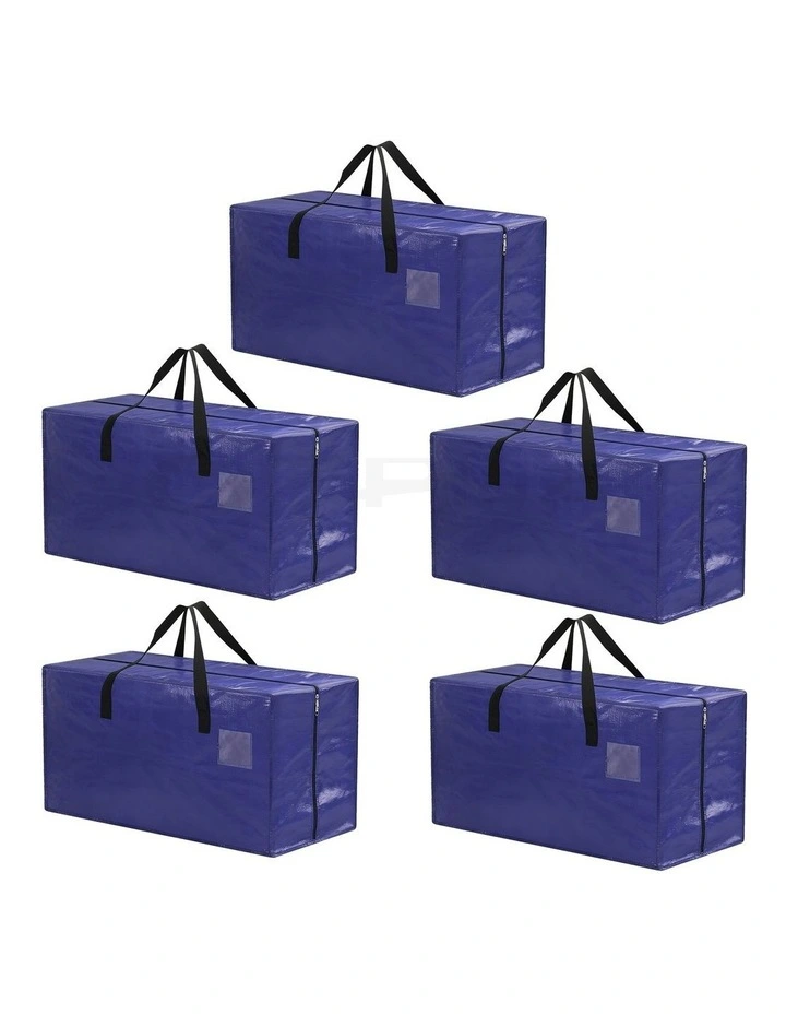 Moving Bags Heavy Duty Waterproof Backpack Straps Large Storage Totes 5 Pack in Blue image 1