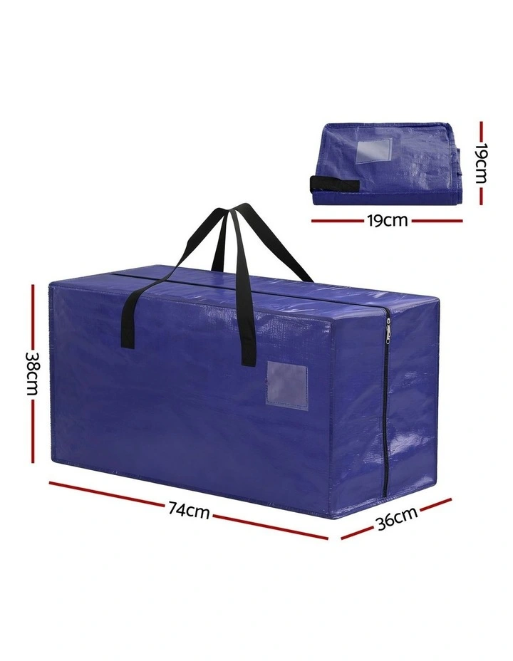 Moving Bags Heavy Duty Waterproof Backpack Straps Large Storage Totes 5 Pack in Blue image 4