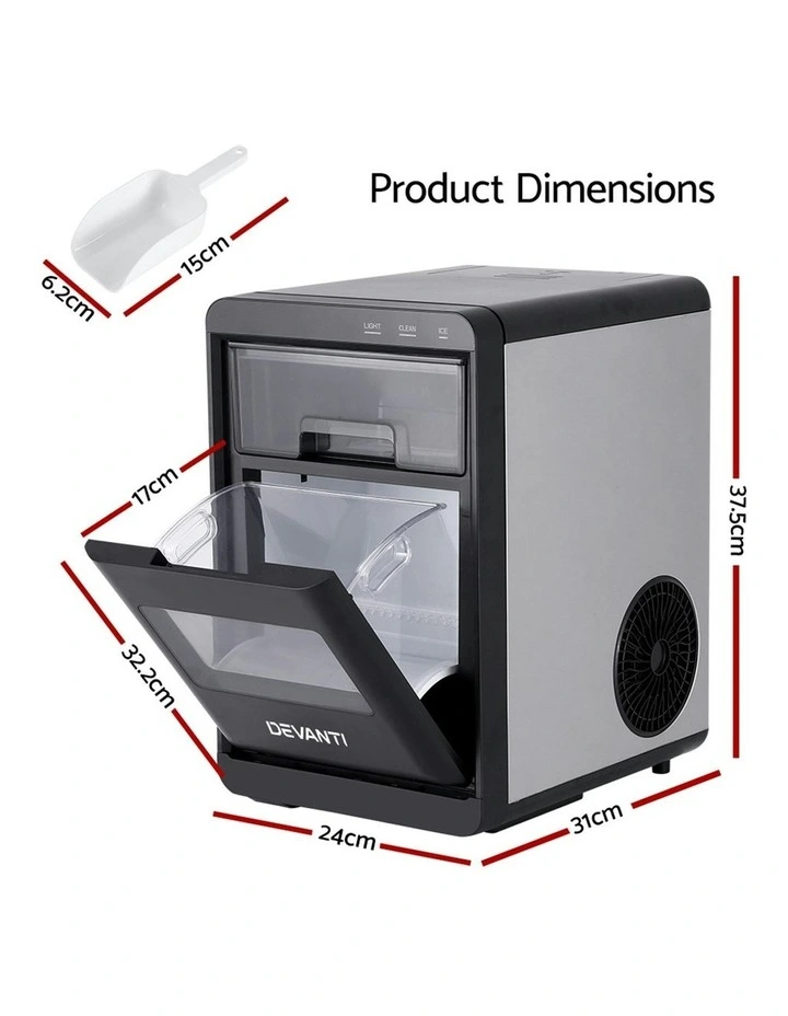 Ice Maker Machine 20kg Chewable Nugget Ice Countertop with Self Cleaning image 4