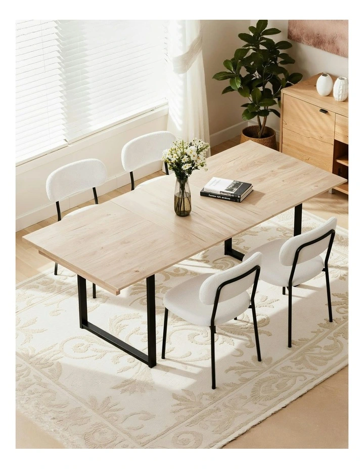 2M Extendable Dining Table Kitchen Cafe Lounge Restaurant Tables Natural image 3