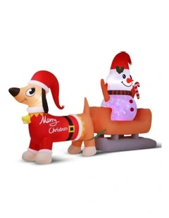 Christmas Inflatable Snowman Dog Tall Outdoor Decorations Illuminated 4.2m