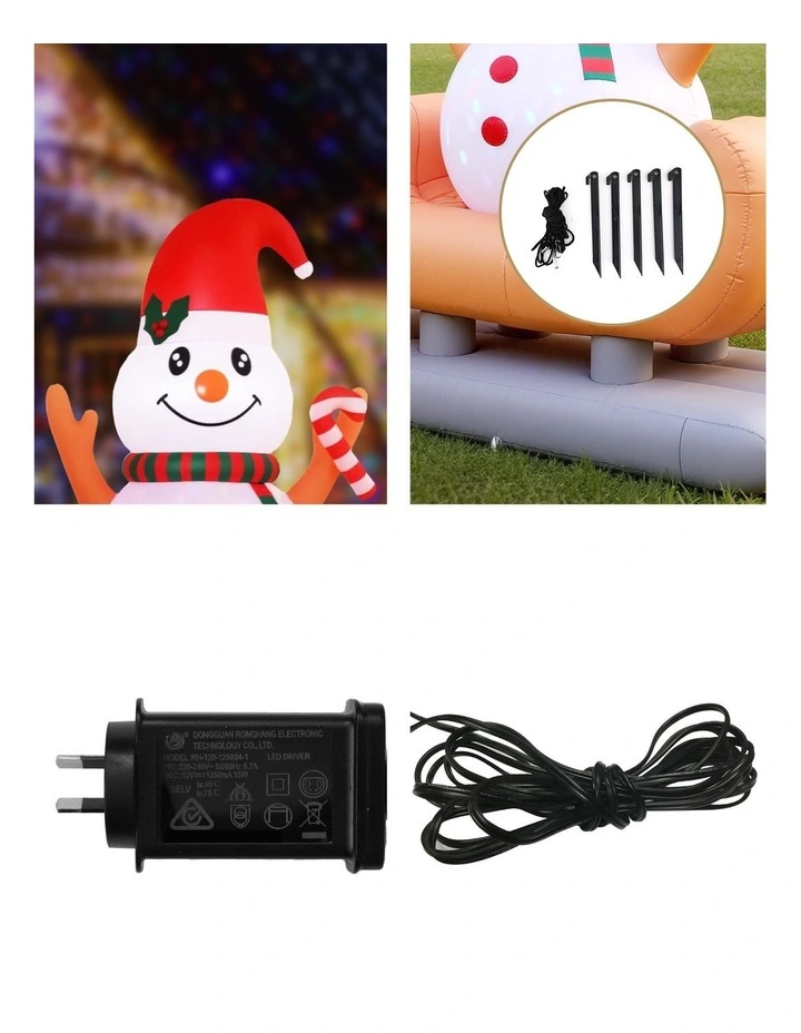 Christmas Inflatable Snowman Dog Tall Outdoor Decorations Illuminated 4.2m image 7