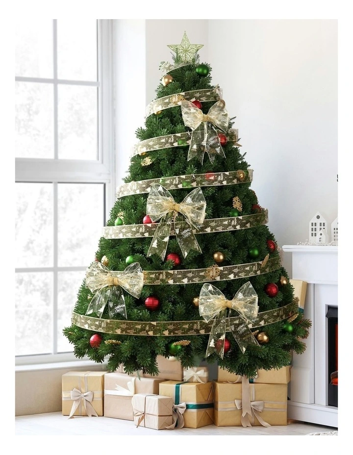 Christmas Tree Ribbon Roll 20m in Gold image 5
